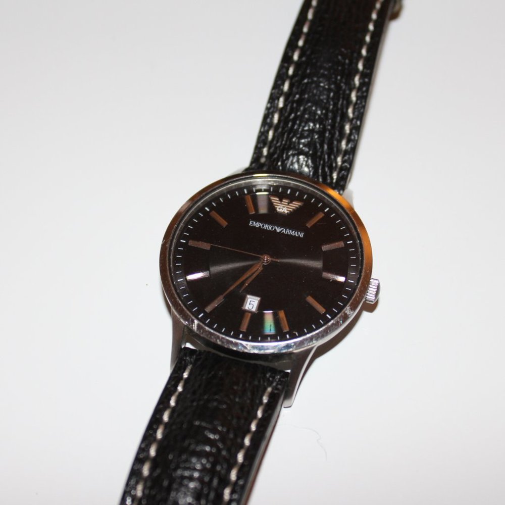 Emporio Armani Leather Men's Watch